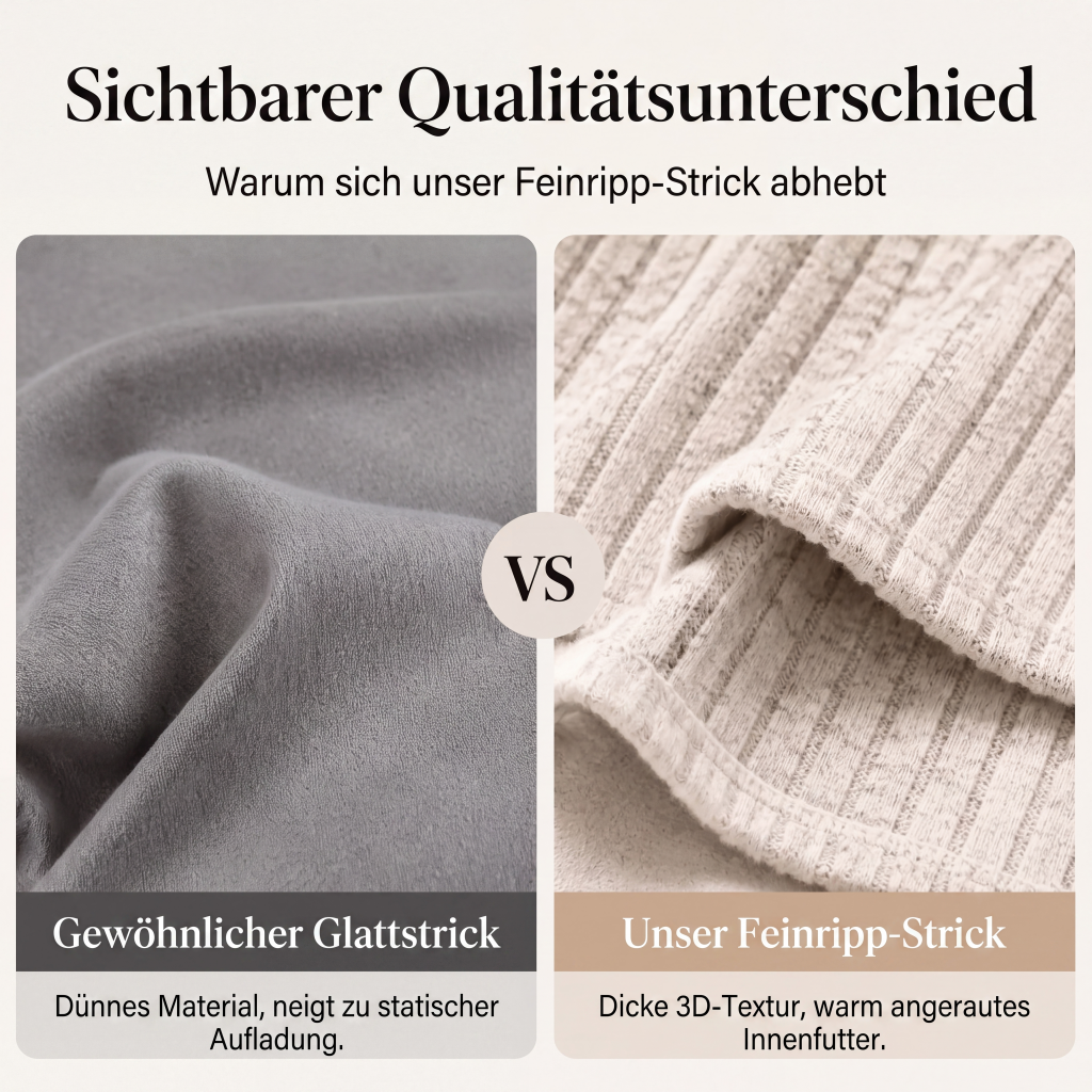 Geripptes Damen-Oberteil mit V-Ausschnitt und dekorativen Knöpfen