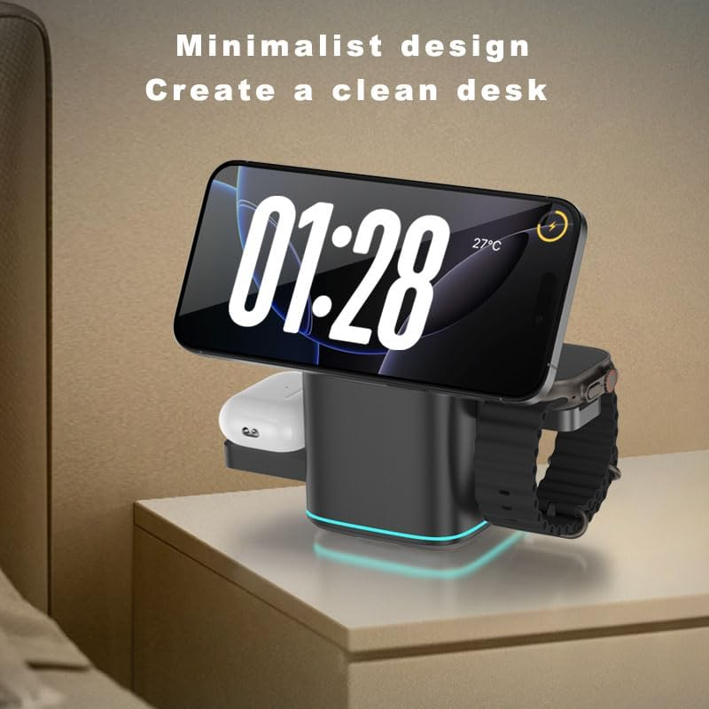 🔥Solange der Vorrat reicht 40 % Rabatt!🎉3-in-1 Kabelloses Magnet-Schnellladegerät