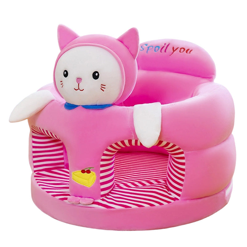 ✨50% Rabatt✨🐻 Cartoon‑Baby‑Stützsofa – Anti‑Roll‑Sitzsessel für Babys mit stabiler Rückenlehne, weicher Plüsch‑Bodensitz für Kleinkinder