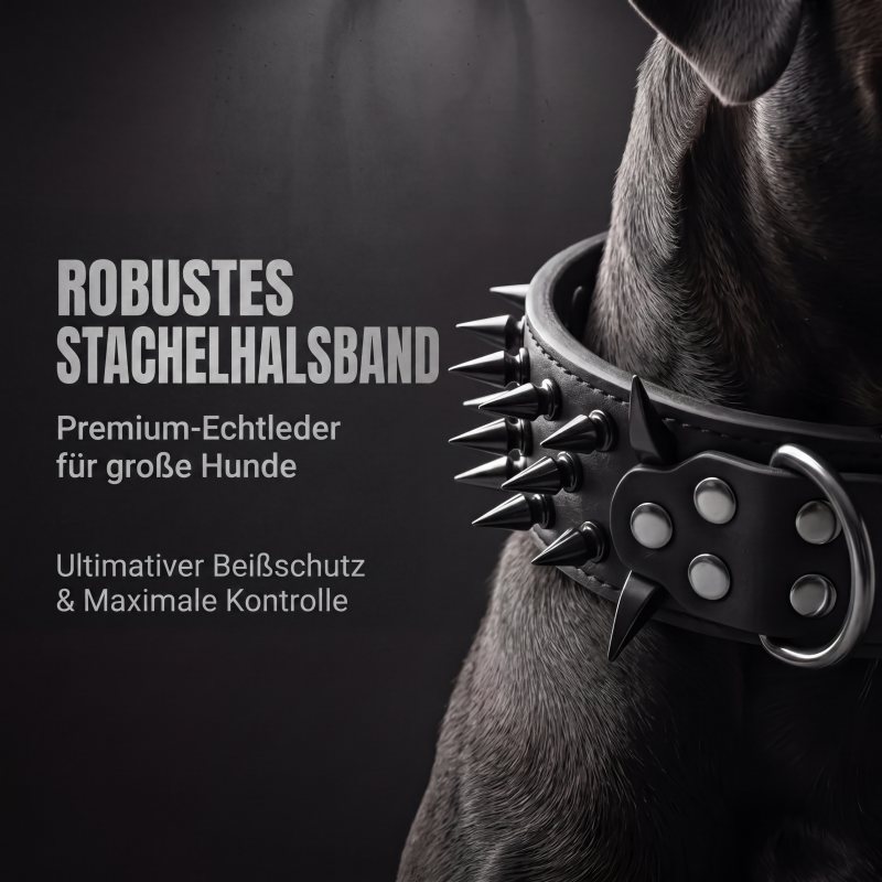 Stachelbesetztes Hundehalsband aus PU-Leder