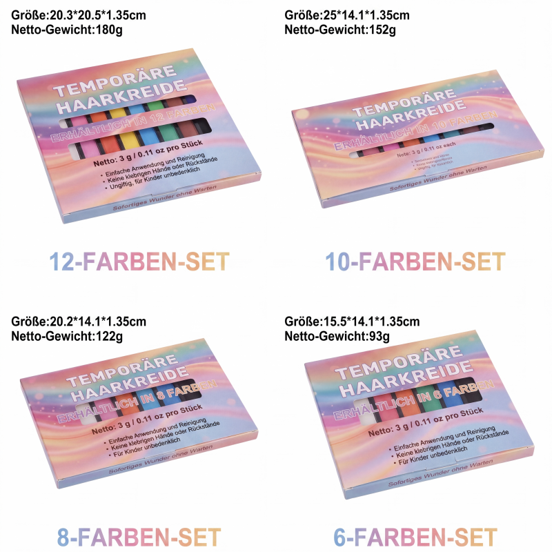 Temporäres Haarkreide-Set für Mädchen