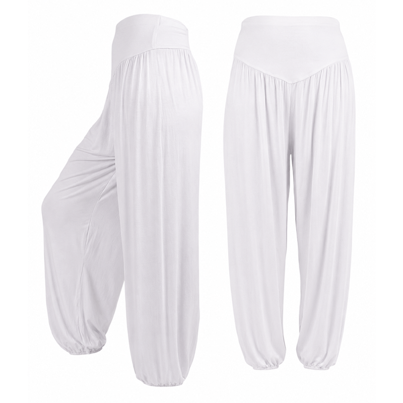 Damen High-Waist Weite Beine Hose mit lockerer Passform