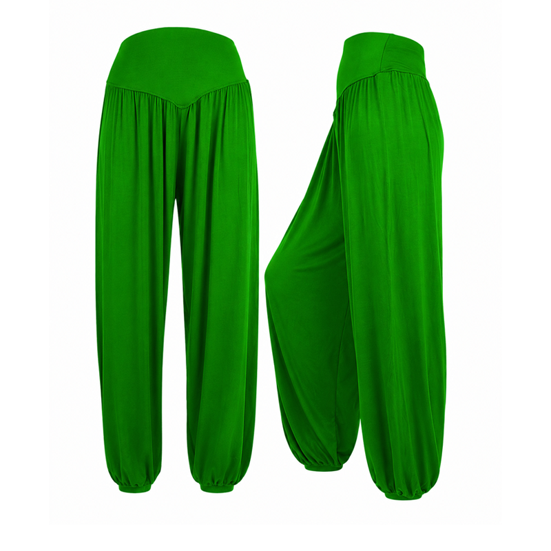Damen High-Waist Weite Beine Hose mit lockerer Passform