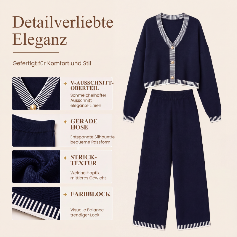 📢📢50%Rabatt!!!🎉✨Gestricktes Damen-Pullover-Set, zweiteilig