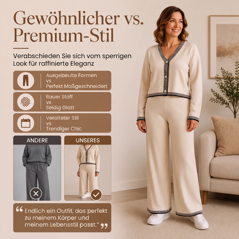 📢📢50%Rabatt!!!🎉✨Gestricktes Damen-Pullover-Set, zweiteilig