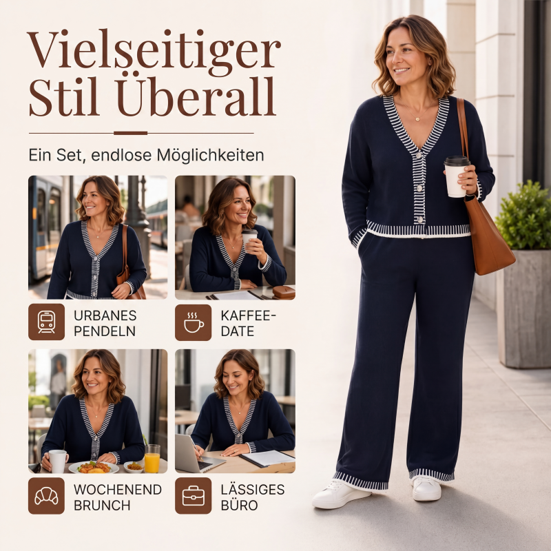 📢📢50%Rabatt!!!🎉✨Gestricktes Damen-Pullover-Set, zweiteilig