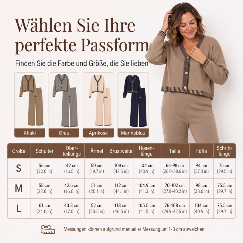 📢📢50%Rabatt!!!🎉✨Gestricktes Damen-Pullover-Set, zweiteilig