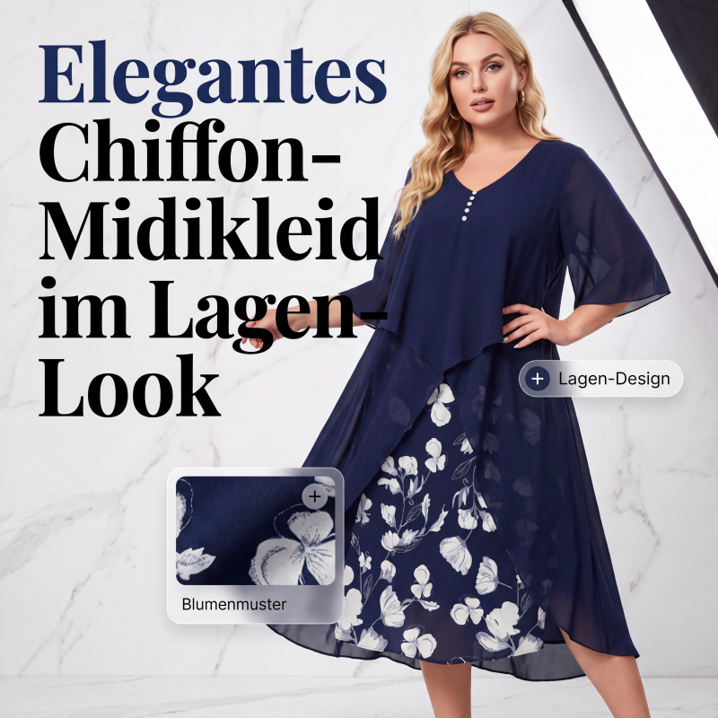 Legeres Kleid mit Blumenmuster für Damen in lockerer Passform