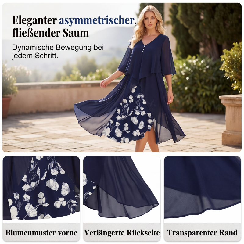 Legeres Kleid mit Blumenmuster für Damen in lockerer Passform