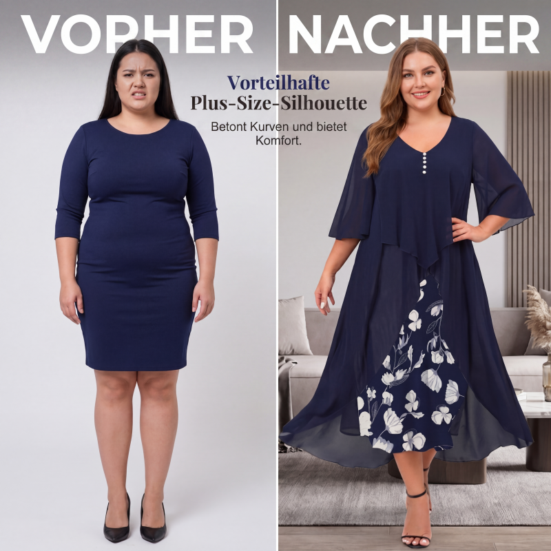 Legeres Kleid mit Blumenmuster für Damen in lockerer Passform