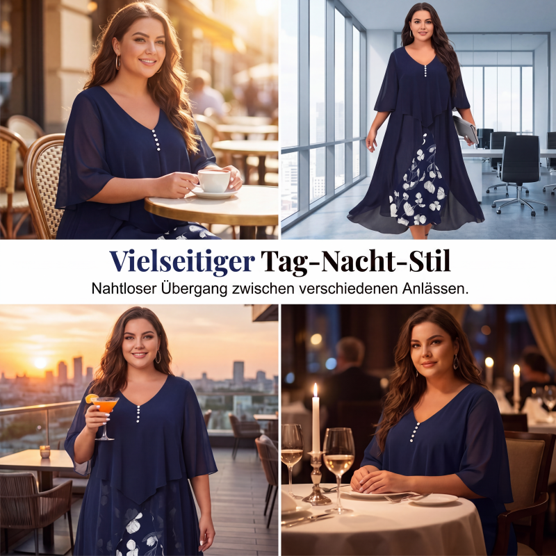 Legeres Kleid mit Blumenmuster für Damen in lockerer Passform