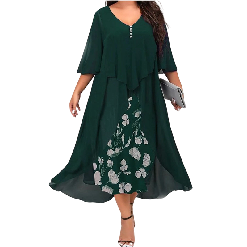 Legeres Kleid mit Blumenmuster für Damen in lockerer Passform