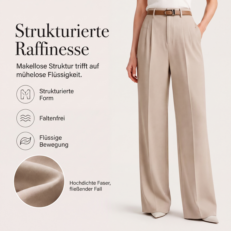 Weite hochtaillierte Anzugshose für Damen