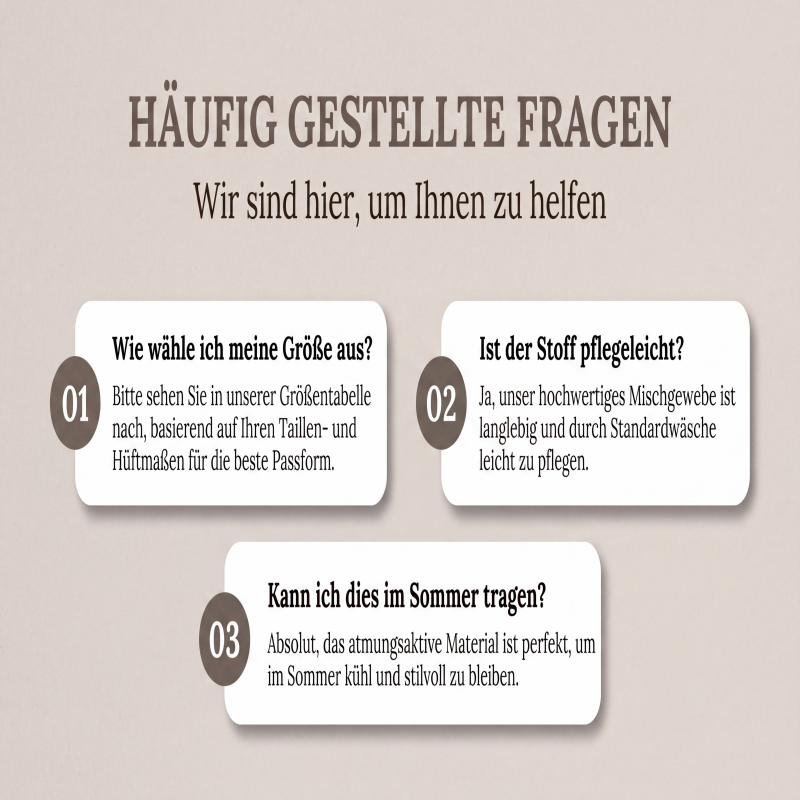 Weite hochtaillierte Anzugshose für Damen