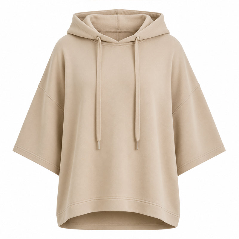 Weites Hoodie mit weiten Ärmeln für Damen, legeres Sweatshirt