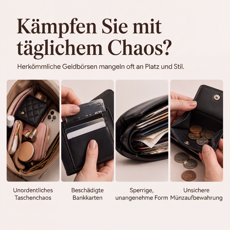 Damen-Langbörse Clutch mit mehreren Kartenfächern