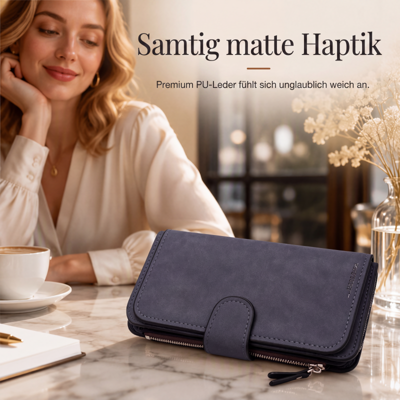 Damen-Langbörse Clutch mit mehreren Kartenfächern