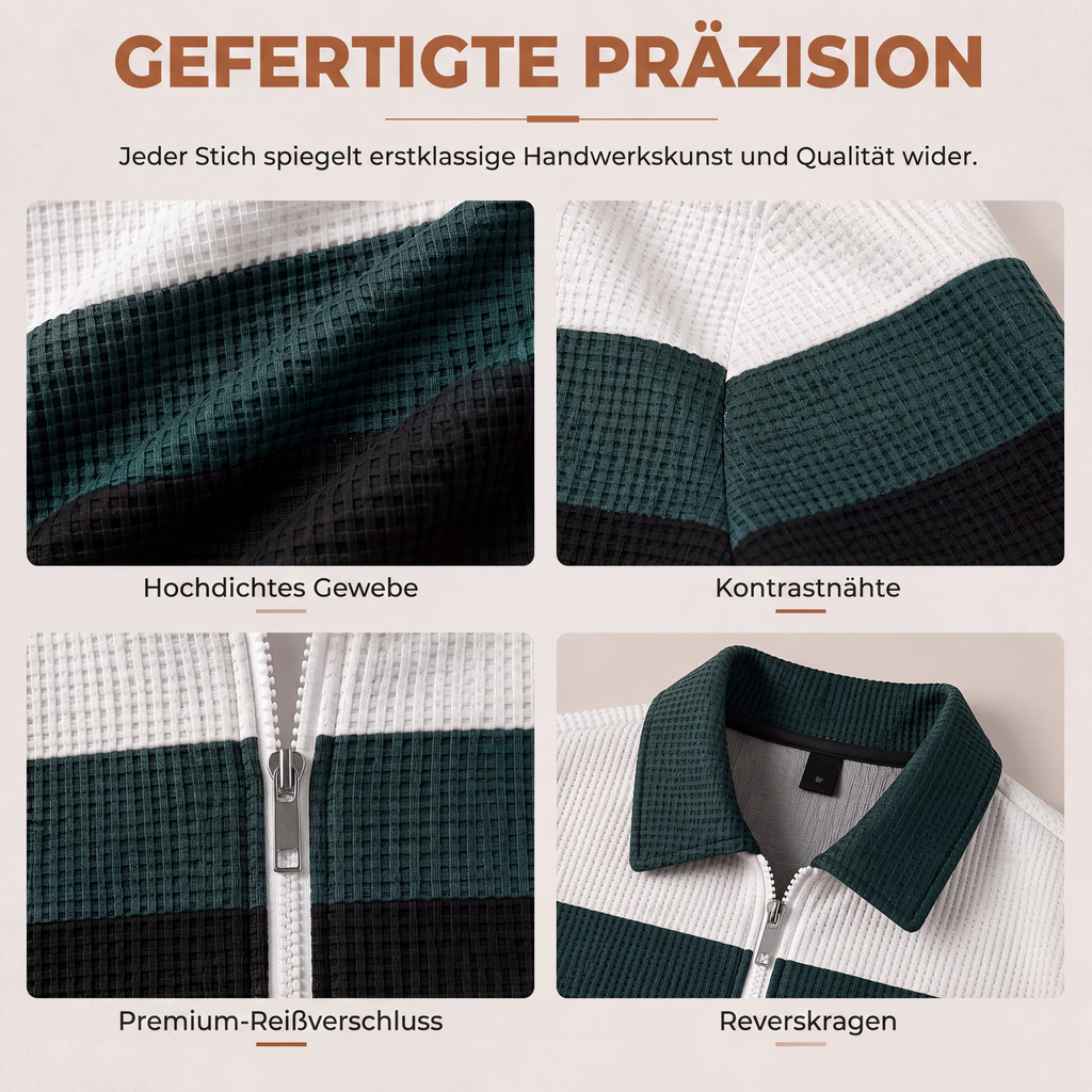 Herren-Set mit Jacke durchgehendem Reißverschluss und Hose