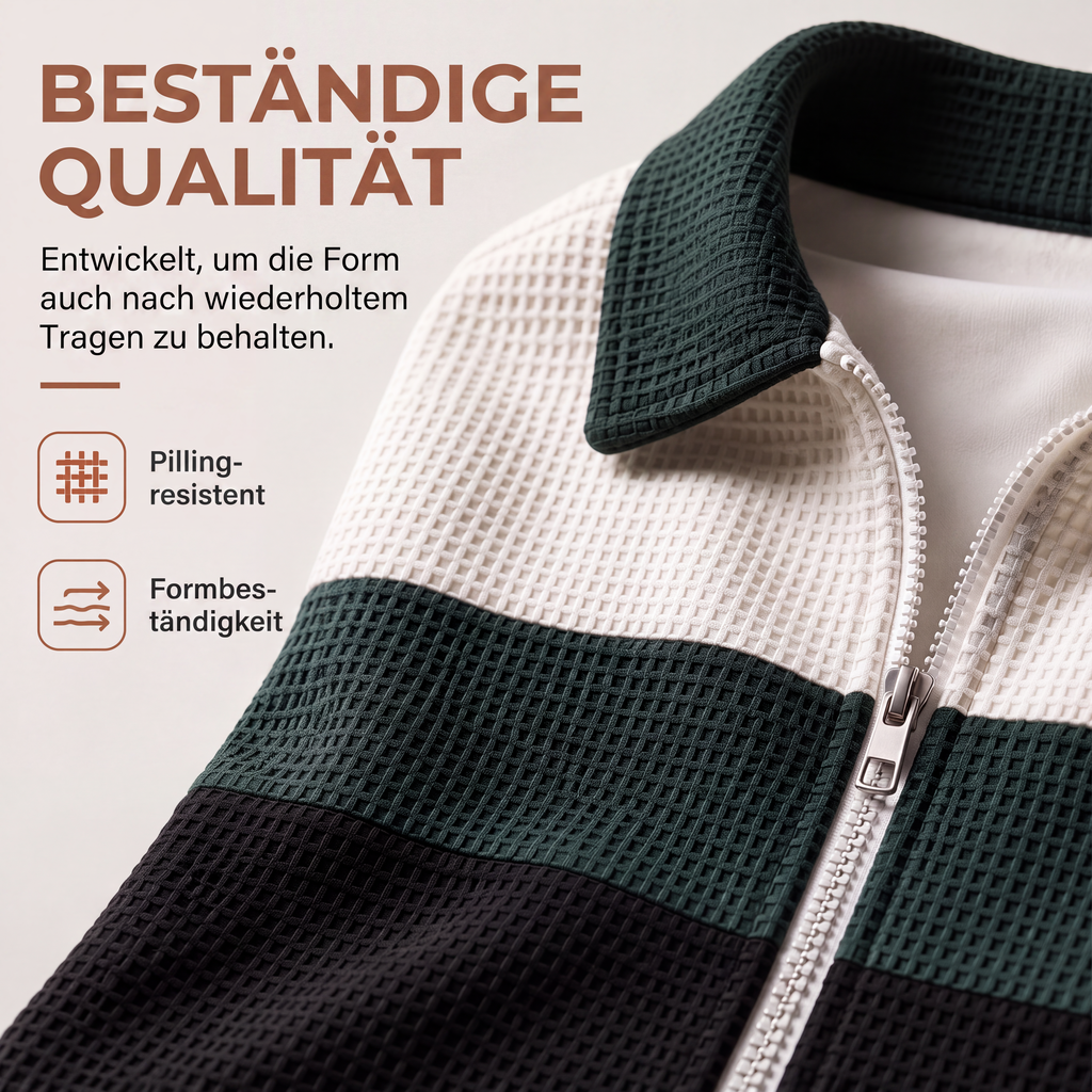 Herren-Set mit Jacke durchgehendem Reißverschluss und Hose