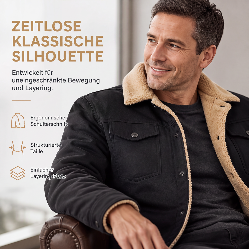 Herren-Casual-Sherpa-Utility-Cargojacke