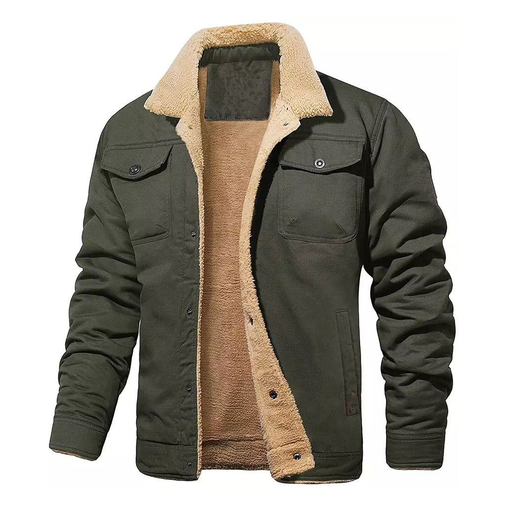 Herren-Casual-Sherpa-Utility-Cargojacke