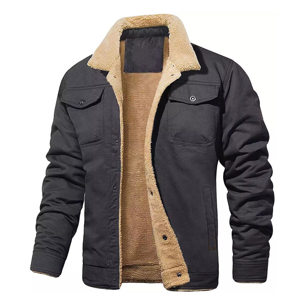 Herren-Casual-Sherpa-Utility-Cargojacke