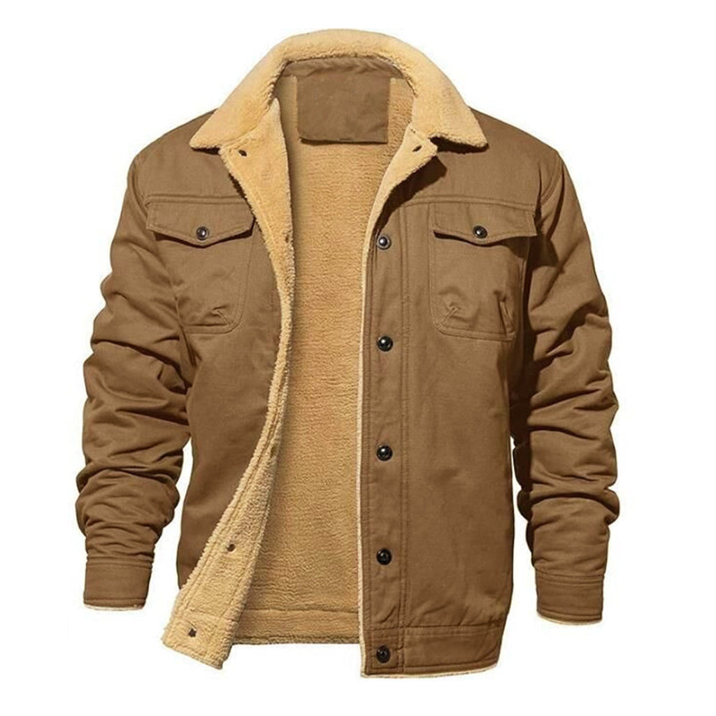 Herren-Casual-Sherpa-Utility-Cargojacke
