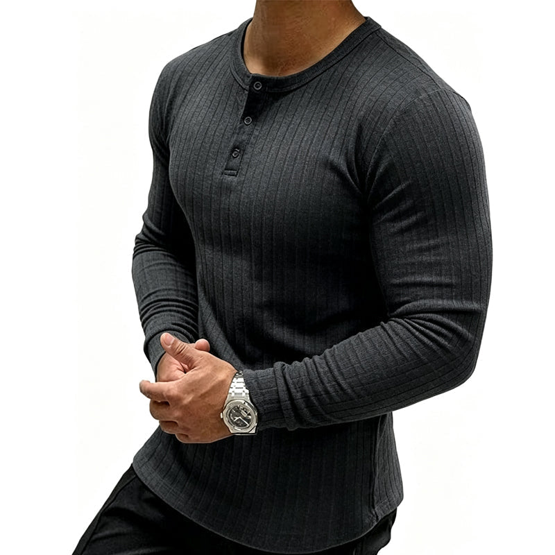 Henley-Hemd für Herren in Slim-Fit-Passform