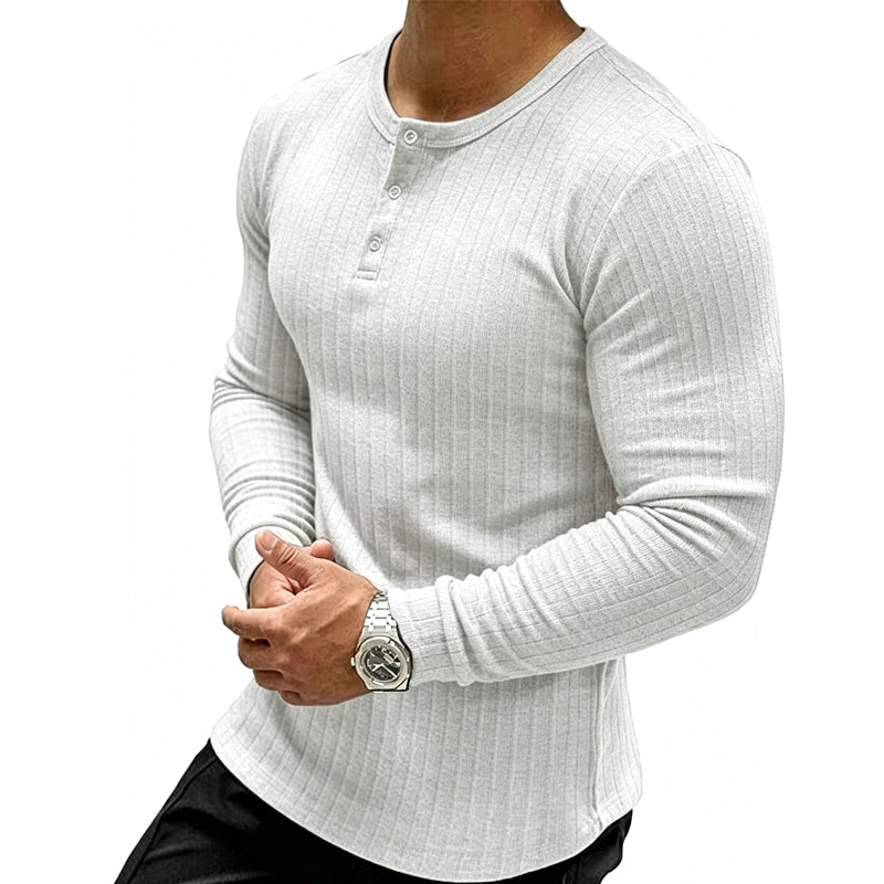 Henley-Hemd für Herren in Slim-Fit-Passform