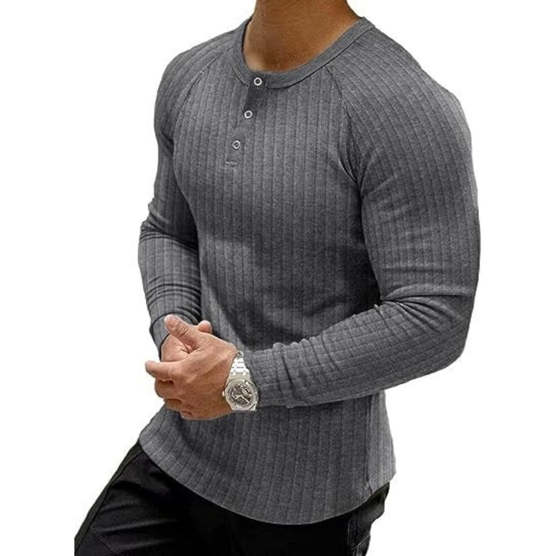 Henley-Hemd für Herren in Slim-Fit-Passform