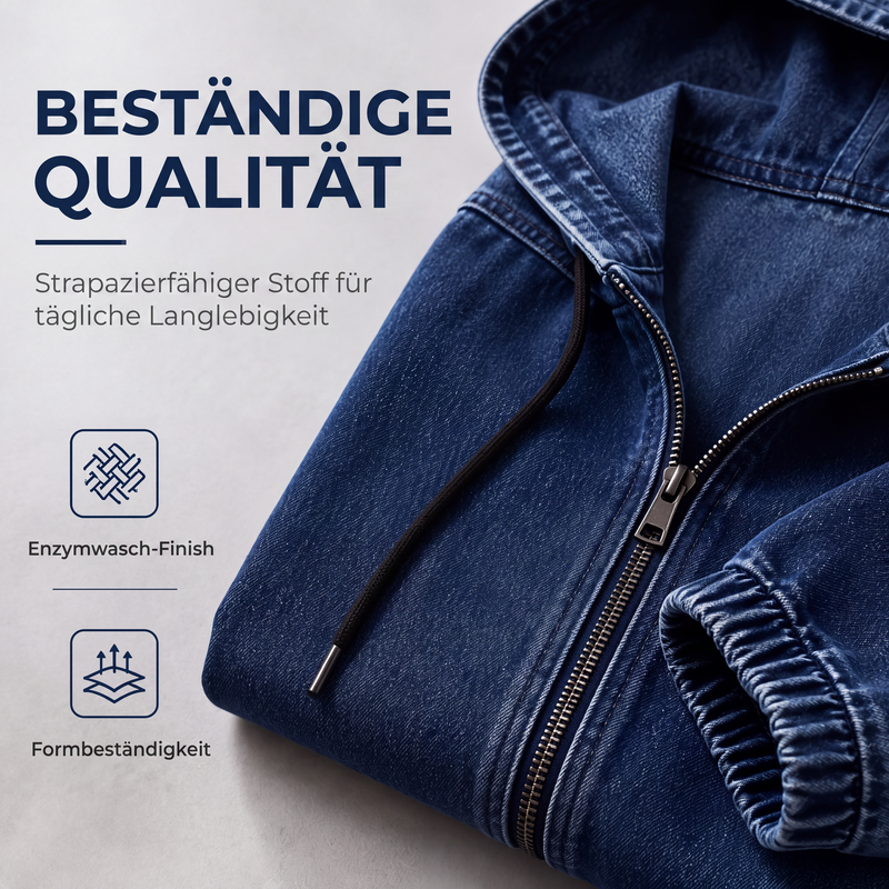 Damen-Freizeitjacke mit Reißverschluss und Kapuze