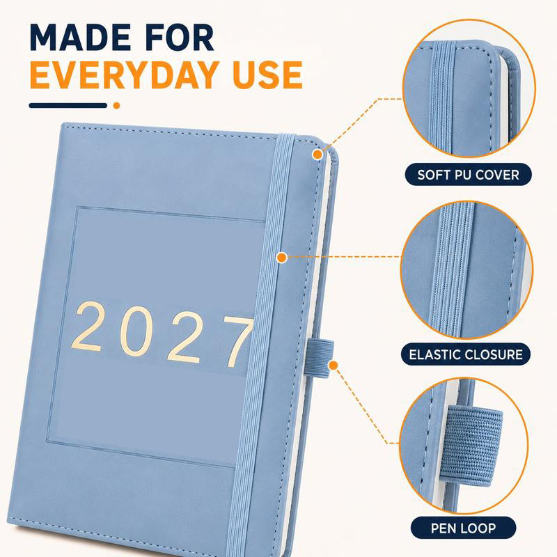 📅 JETZT 50% RABATT! 📓 2027 Kalender-Notizbuch – A5, ein Tag pro Seite, datiert – Ideal für tägliche Aufzeichnungen & zukünftige Planung ✨