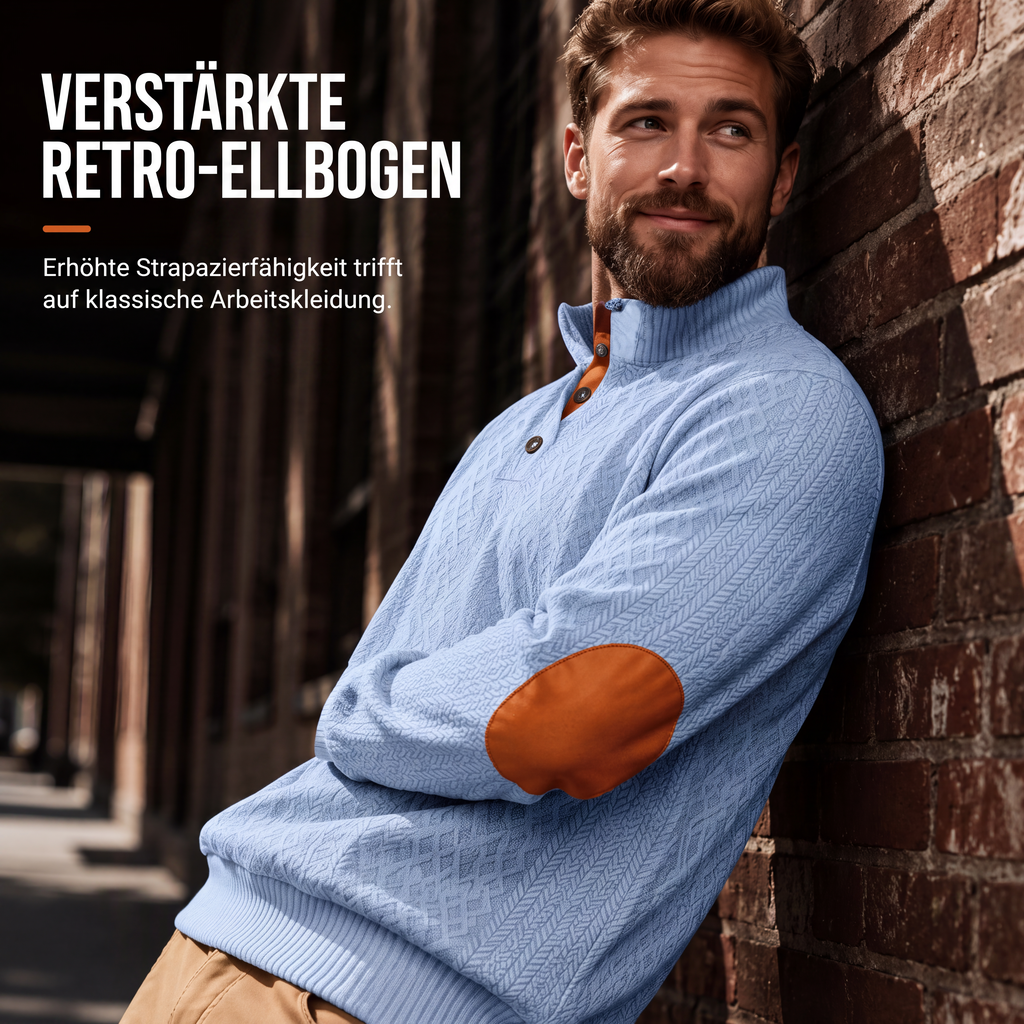 Legeres, lockeres Jacquard-Sweatshirt für Herren