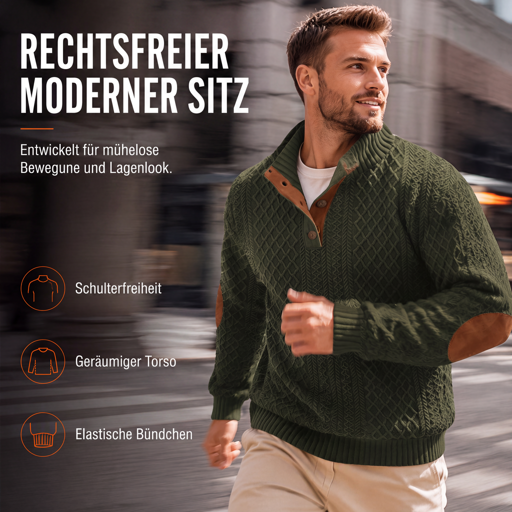 Legeres, lockeres Jacquard-Sweatshirt für Herren