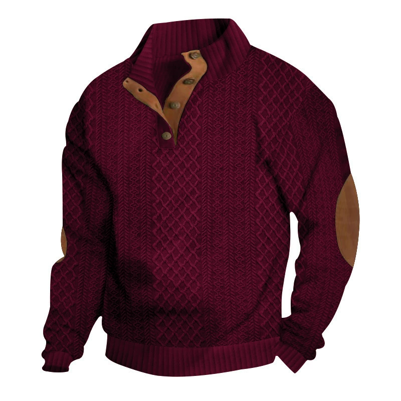 Legeres, lockeres Jacquard-Sweatshirt für Herren