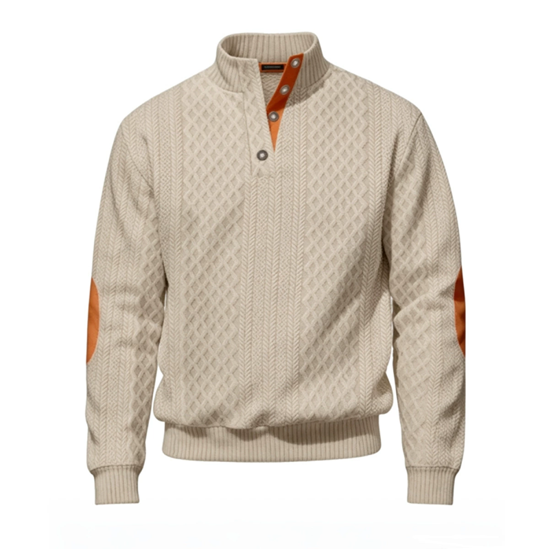 Legeres, lockeres Jacquard-Sweatshirt für Herren