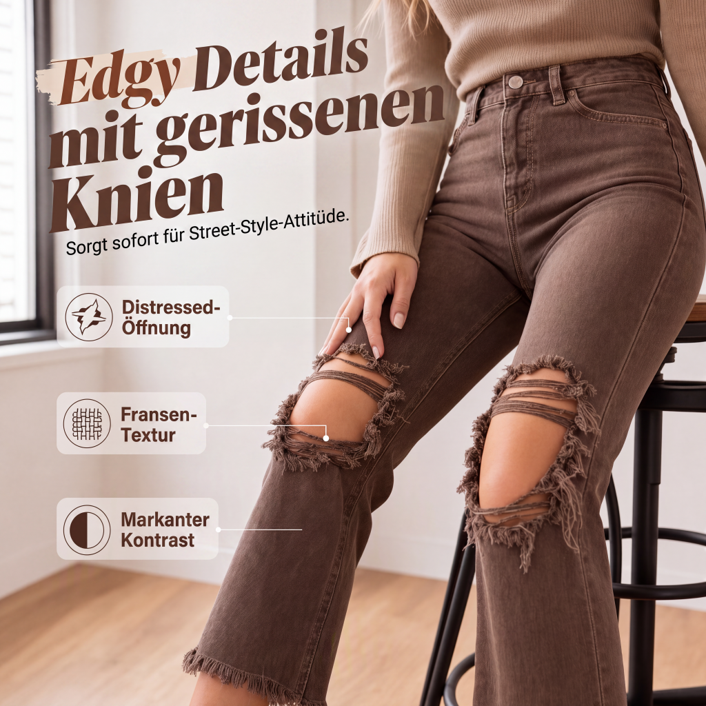 Beinverlängernde Flare-Jeans