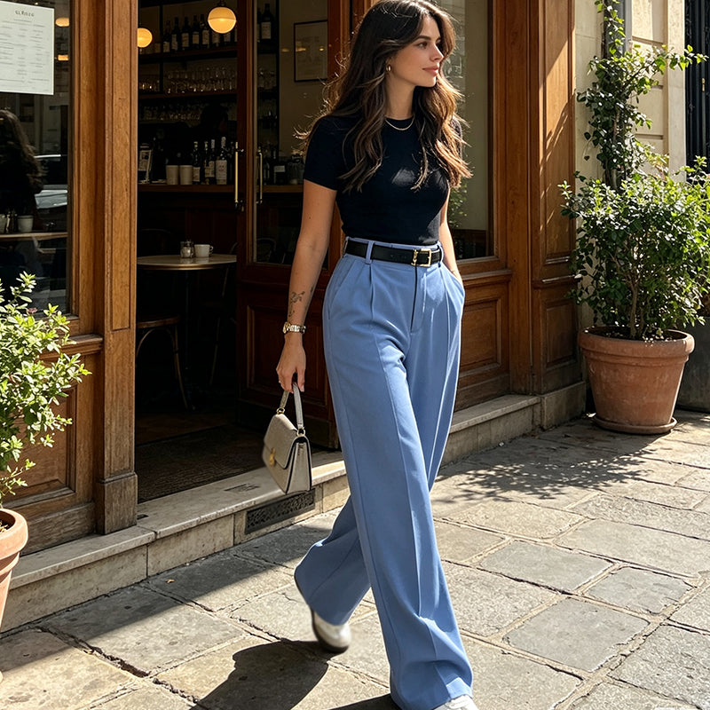 🎯 50%-Schnäppchen! Legere hochtaillierte Geradehose für Damen