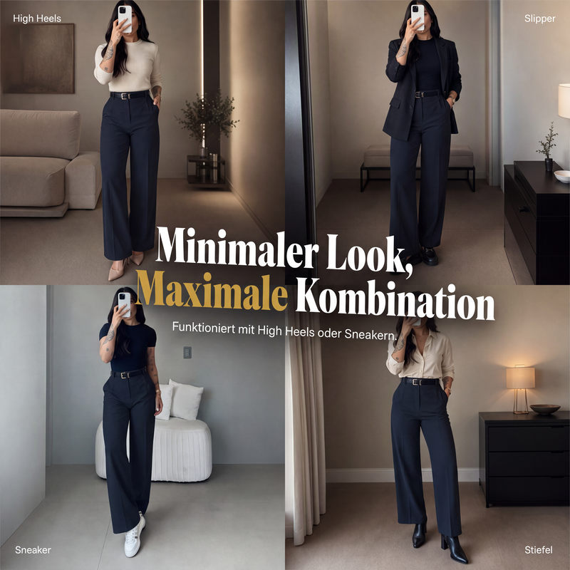 🎯 50%-Schnäppchen! Legere hochtaillierte Geradehose für Damen