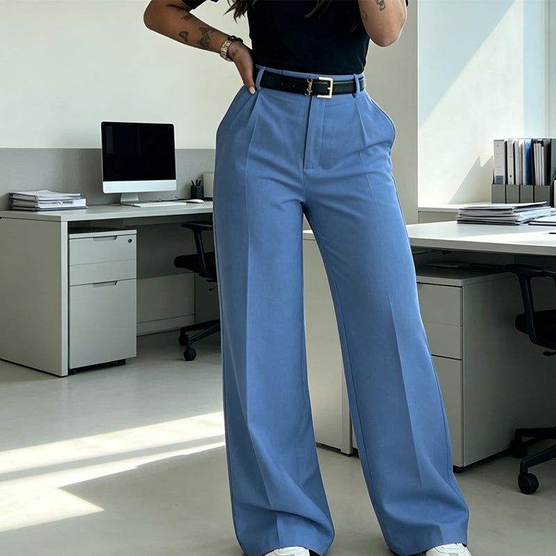 🎯 50%-Schnäppchen! Legere hochtaillierte Geradehose für Damen