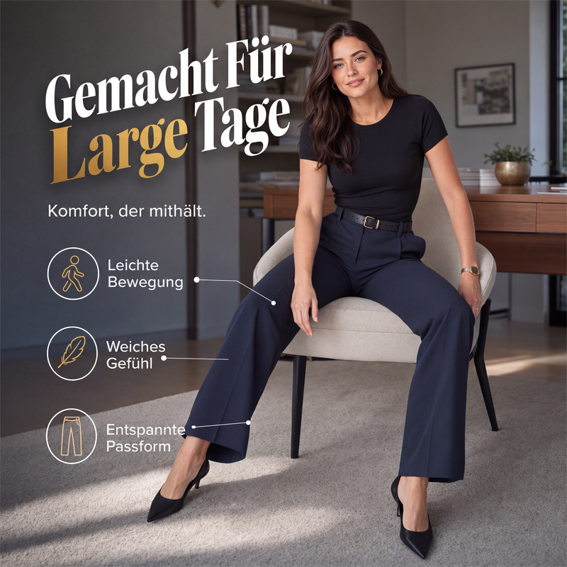 🎯 50%-Schnäppchen! Legere hochtaillierte Geradehose für Damen
