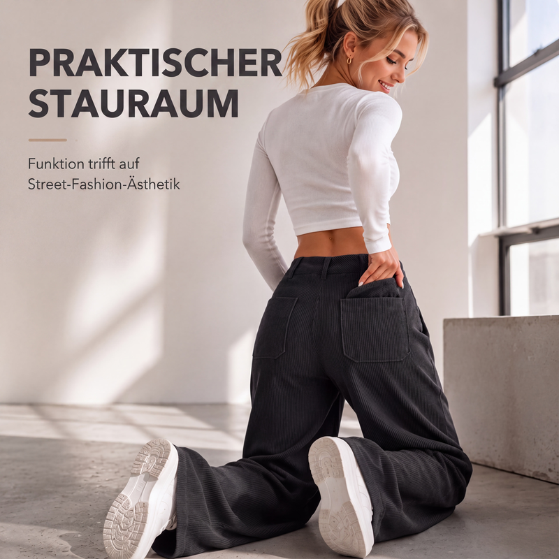 Lässige Weithosen mit entspannter Passform für Damen