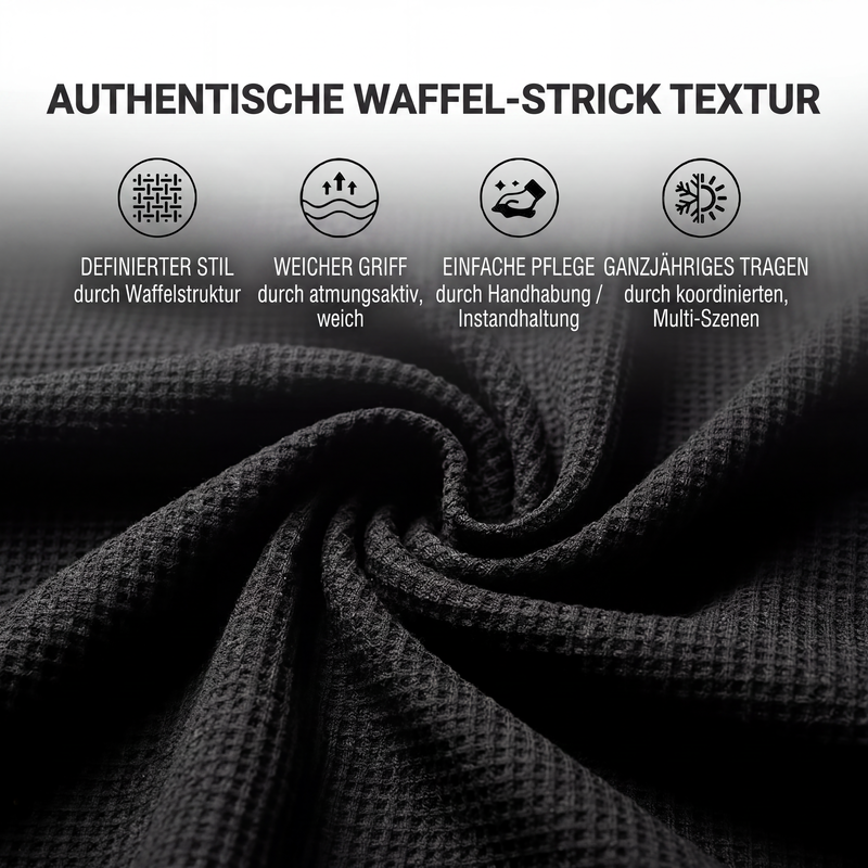 Herren-Set aus Waffelstrick-Kurzarm-Oberteil und Hose