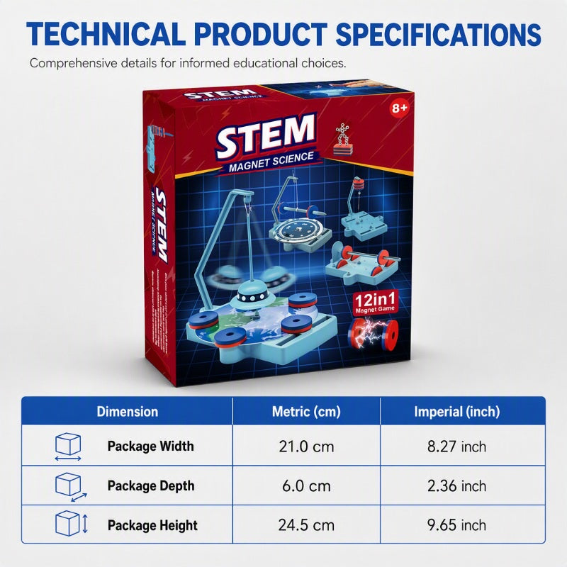 🧲50 % RABATT⏰ 12‑in‑1 Magnet‑Experiment‑Set, spielerisches Lernen für Kinder🛰️