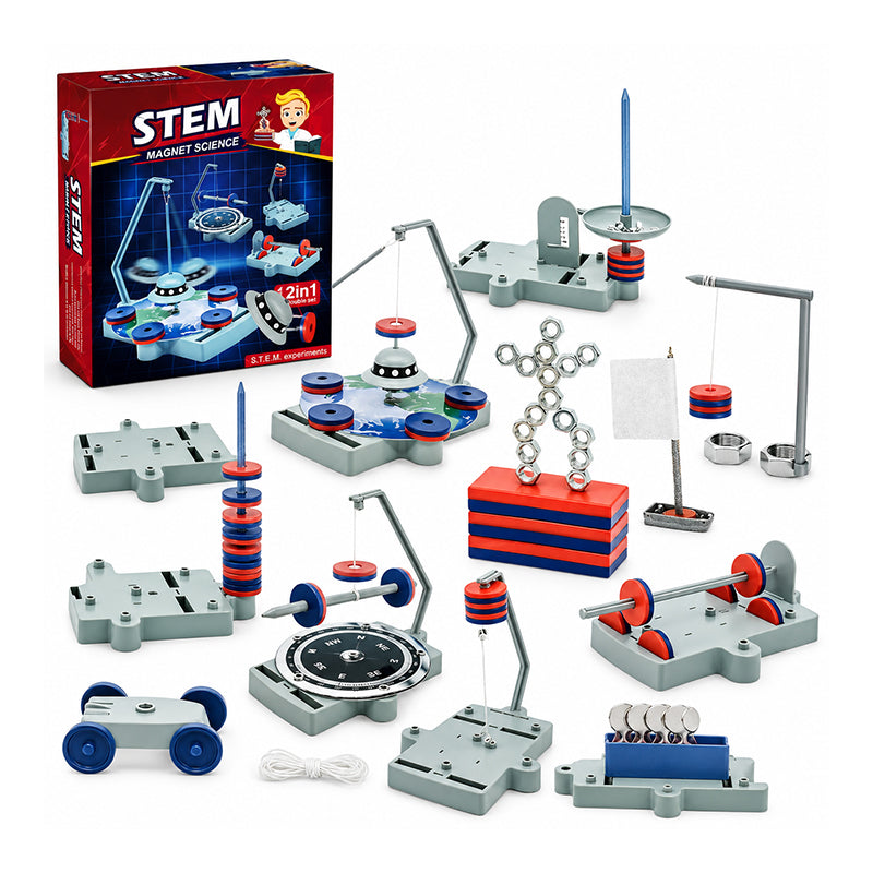 🧲50 % RABATT⏰ 12‑in‑1 Magnet‑Experiment‑Set, spielerisches Lernen für Kinder🛰️