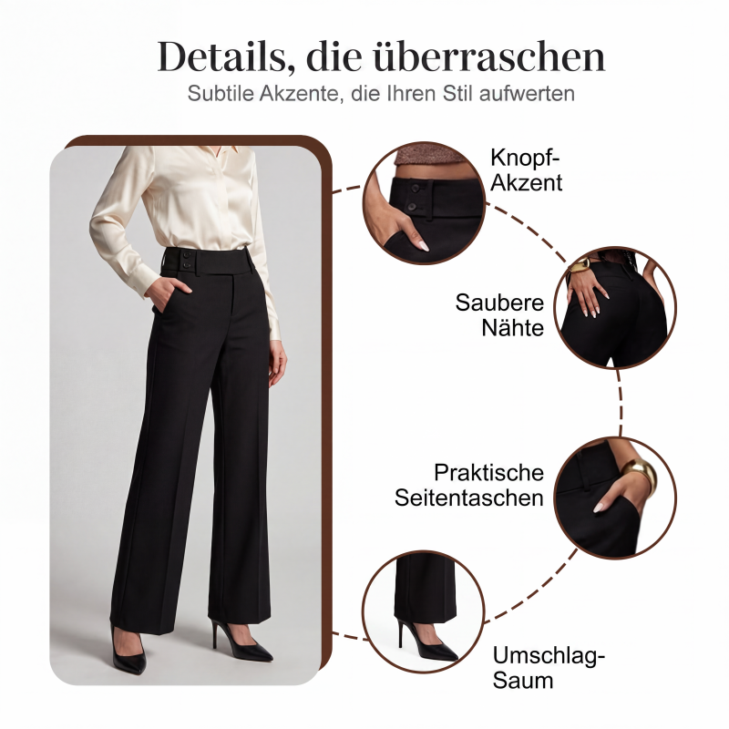 🌺💐Elegante ausgestellte Damen-Hosenanzughose