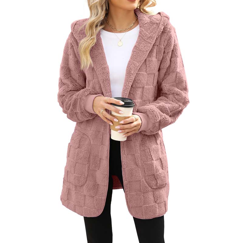 🧸 50 % RABATT – Damen Flauschige Karierte Strickjacke | Kuscheliger Komfort trifft auf zeitlosen Herbststil 🍂