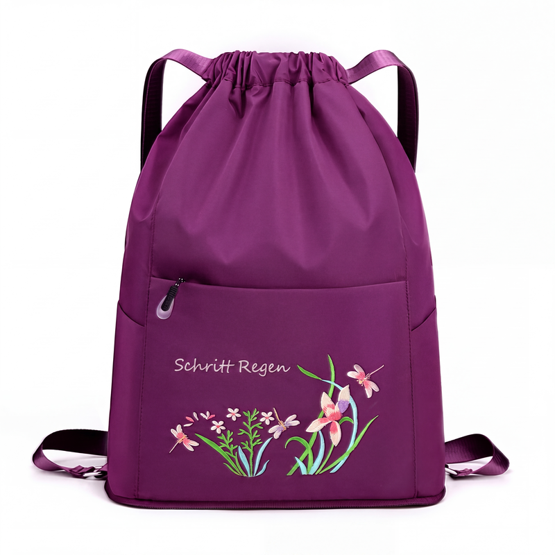 Vintage-Faltbarer Kordelzug-Rucksack für Damen