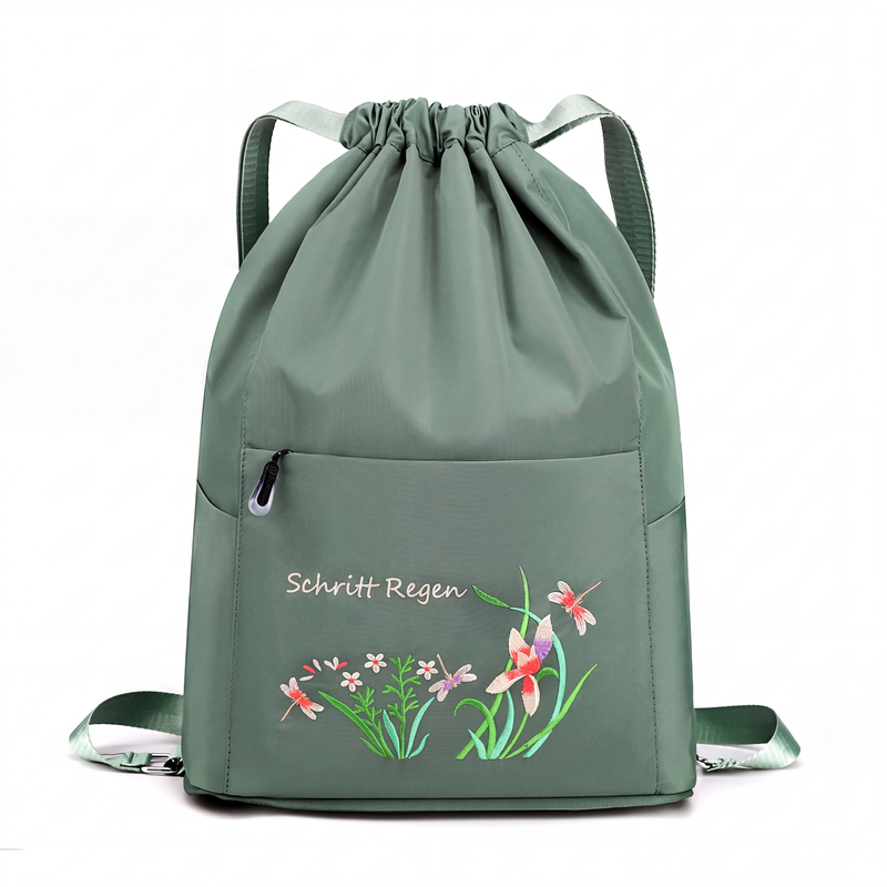 Vintage-Faltbarer Kordelzug-Rucksack für Damen