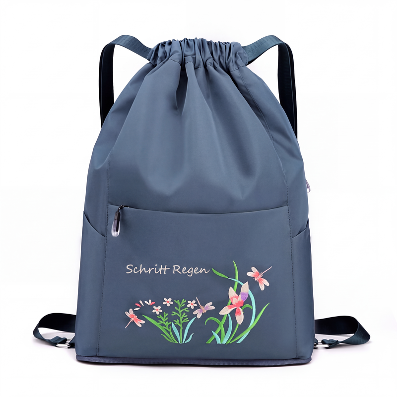 Vintage-Faltbarer Kordelzug-Rucksack für Damen